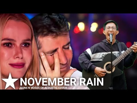 Simon Cowell Crying To Hear The Song November Rain Homeless On The Big World Stage | American 2023