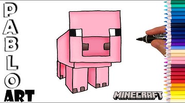 How to draw Pig from Minecraft | Learn to Draw step by step