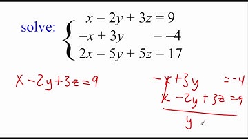 Pre-Calculus 7.3: Multivariable Linear Systems part 1