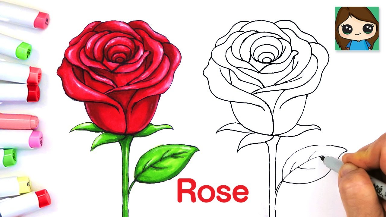 How to Draw a Rose ???? - YouTube