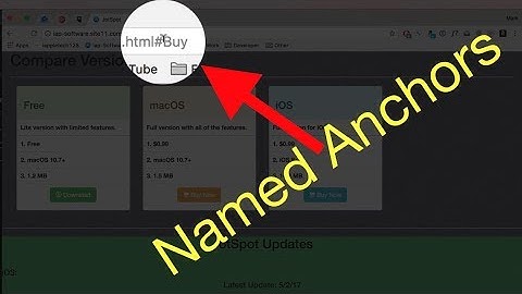 Adding Named Anchors to Website