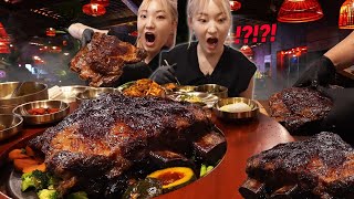 Dombe ribs full of gravy and smoked with oak firewood! Jeju style beef rib mukbang 🍖