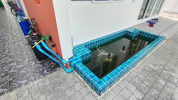 ต้อม จรัสโภคา - O4FS ตู้ปลา 96 30 30 กรองล่าง + Overflow บ่อปลาคาร์พ หน้าบ้าน 1 กรอง 2 Timer Set 2