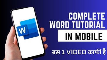 How To Use MS Word in Android Mobile | Microsoft Word Mobile me kaise Use Kare Full Guide of MS Word