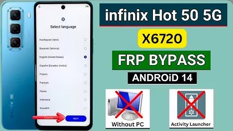 Infinix Hot 50 5G FRP bypass Share not working Android 14 | X6720 Google Account bypass without PC