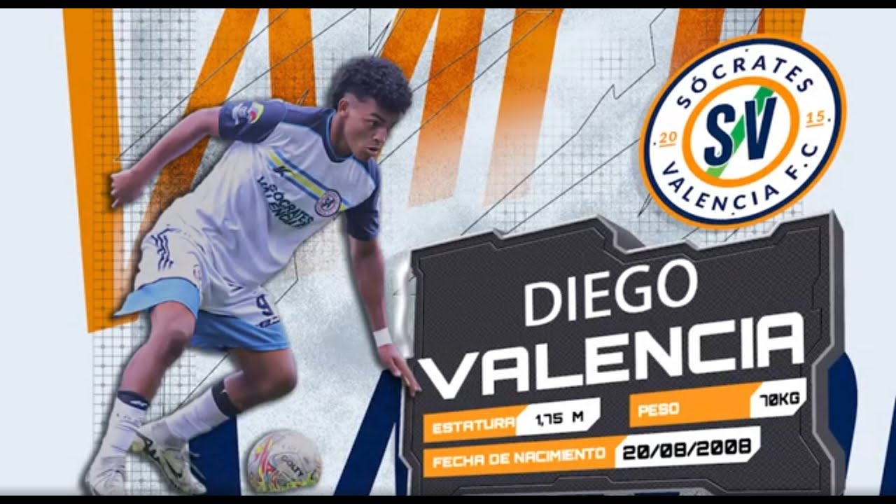 Diego Valencia Delantero y Extremo 2008 Sócrates Valencia FC.