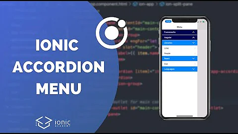 How to Create an Ionic Side Menu with Accordion Items