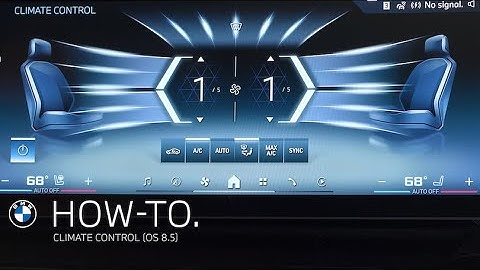 How To Adjust Climate Controls For OS 8.5 | BMW How-To