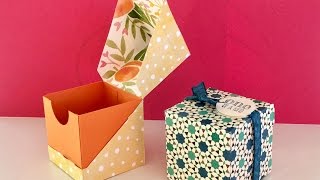 Diagonal Opening Gift Box - Video Tutorial with Stampin' Up Products.
