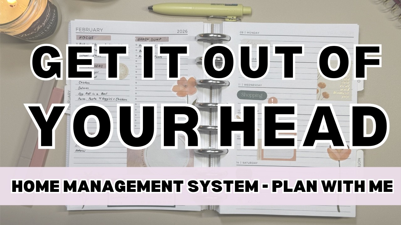 Stop Managing Everything in Your Head | Plan With Me Home Management System | Plum Paper Planner