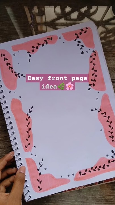 Easy and Quick front page idea🌸 || Project front page #shorts # ...
