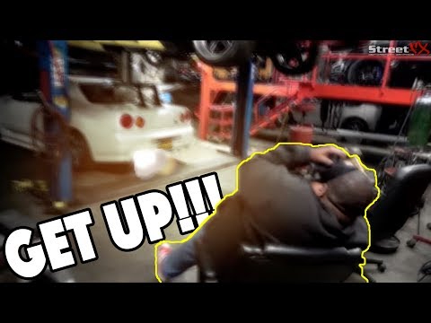 Brutal R34 GT-R wake up call! The 1000hp Antilag launch control alarm clock prank.