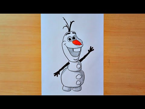 How to Draw Olaf Step by Step || Disney Frozen