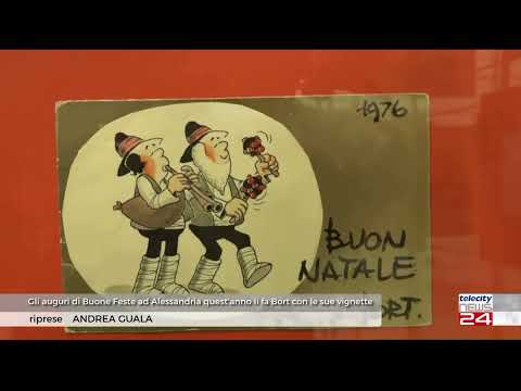 04/12/23 - Gli auguri di Buone Feste ad Alessandria quest'anno li fa Bort con le sue vignette