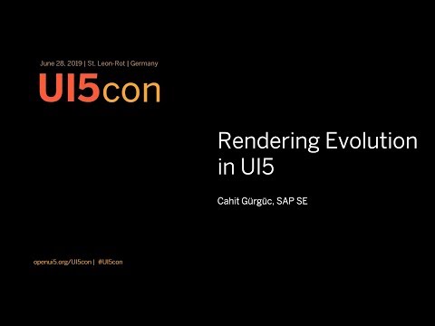 [email protected] 2019: Rendering Evolution in UI5