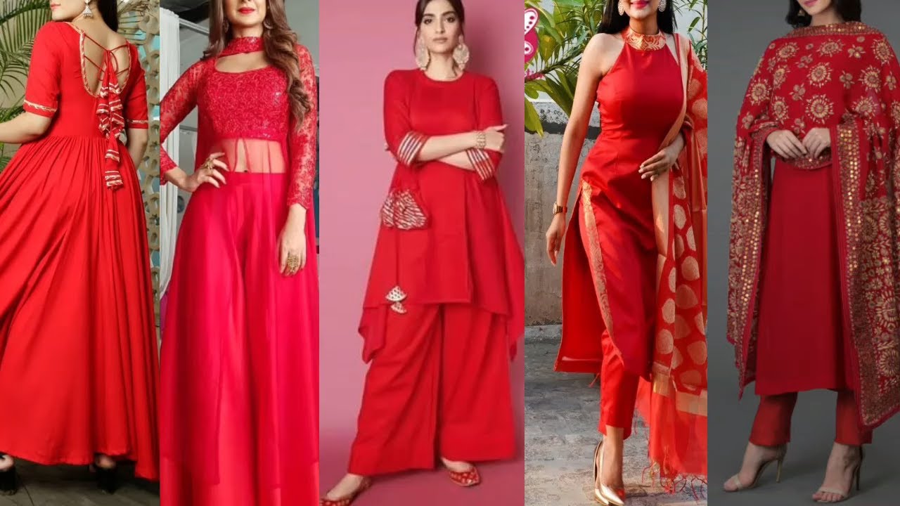 Summer Red Kurti With Koti at Best Price in Ahmedabad | Unique Creation