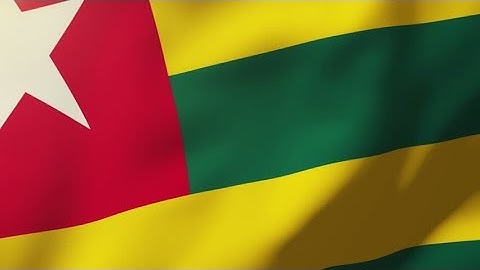 4K Togo flag waving in the wind. Looping sun rises style. Animation loop Stock video