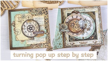 Time Machine Card Rotating Pop Up step by step