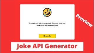 Javascript Joke Generator API Preview