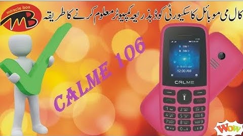 Calme 106 code read,calme password unlock,Technical Mundda