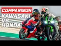 Honda vs Kawasaki | Honda CBR1000RR-R SP vs Kawasaki ZX-10RR | Visordown.com