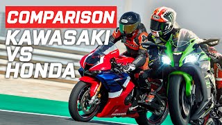 Honda vs Kawasaki | Honda CBR1000RR-R SP vs Kawasaki ZX-10RR | Visordown.com