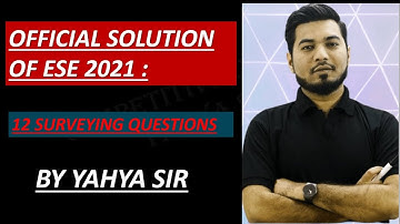ESE 2021 OFFICIAL SOLUTION OF SURVEYING| ESE 2021 PRE SOLUTION |#ESE2021SOLUTION |#ESESURVEYING