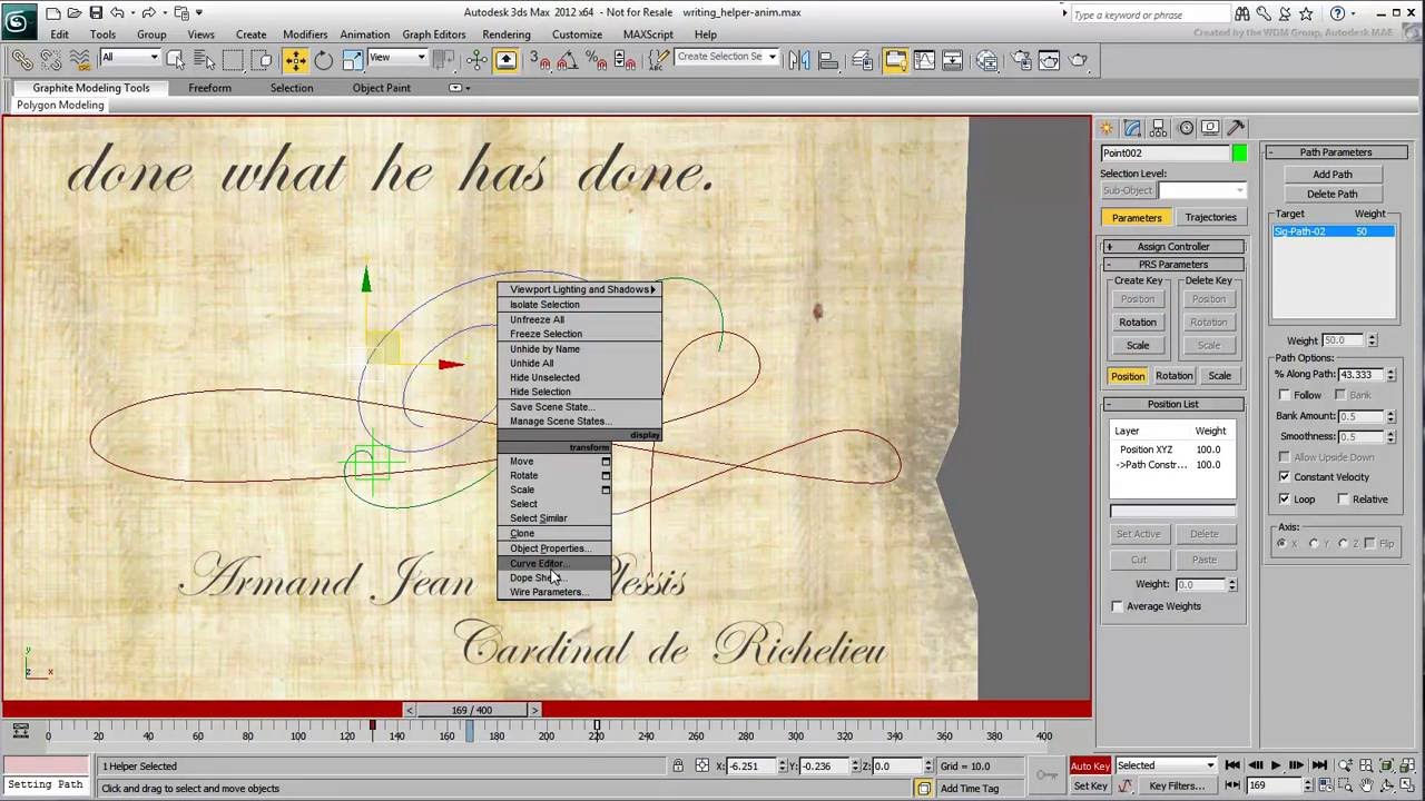 autodesk revit Animating Text with 3ds Max - Part 2 - Self-Writing Text