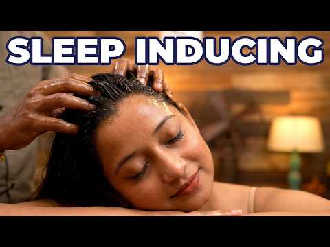Sleep Inducing Hot Oil Head Massage ASMR | Indian Massage