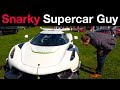 Snarky supercar reviews at fancy mansion lawn