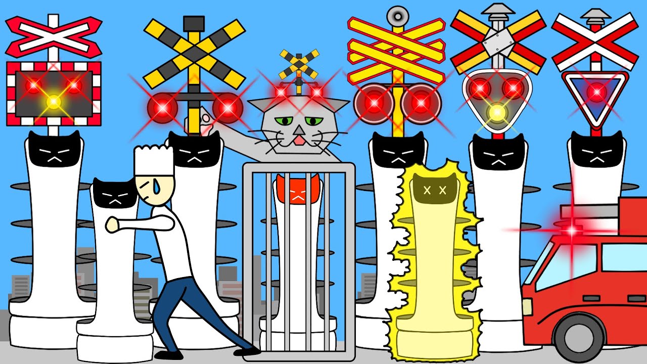 【アニメ】 こんな配膳ロボットの止め方はイヤだ！ What a funny way to stop a cat robot!
