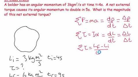 11) Torque and time rate of change of angular momentum 1 - numerical