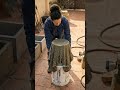 Amazing Cement Planter DIY Using Fabric Patio Garden Makeover #shorts #cementcraft