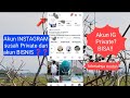 Akun instagram dari bisnis jadi private | Akun instagram dari kreator jadi private
