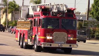 LACoFD Quint 161 and Battalion 18 (Both Reserves) Responding