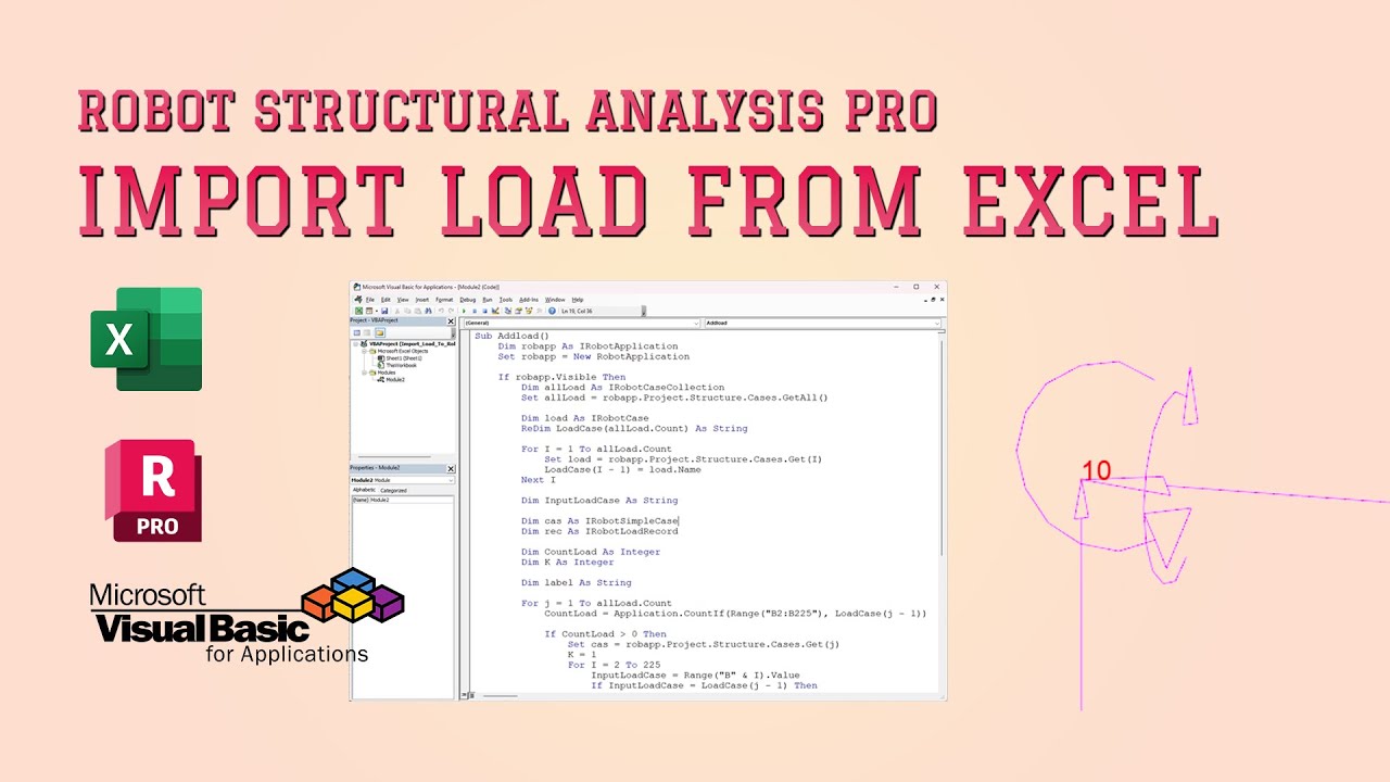 Save Hours! Import Structural Loads from Excel to Robot Using VBA - YouTube