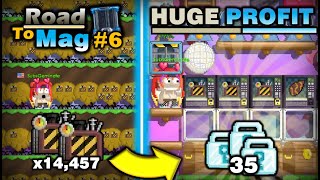 FINISHING MY INSANE MASS !! HUGE PROFIT !! ROAD TO MAGPLANT #6 [EASY TUTORIAL] | GROWTOPIA PROFIT