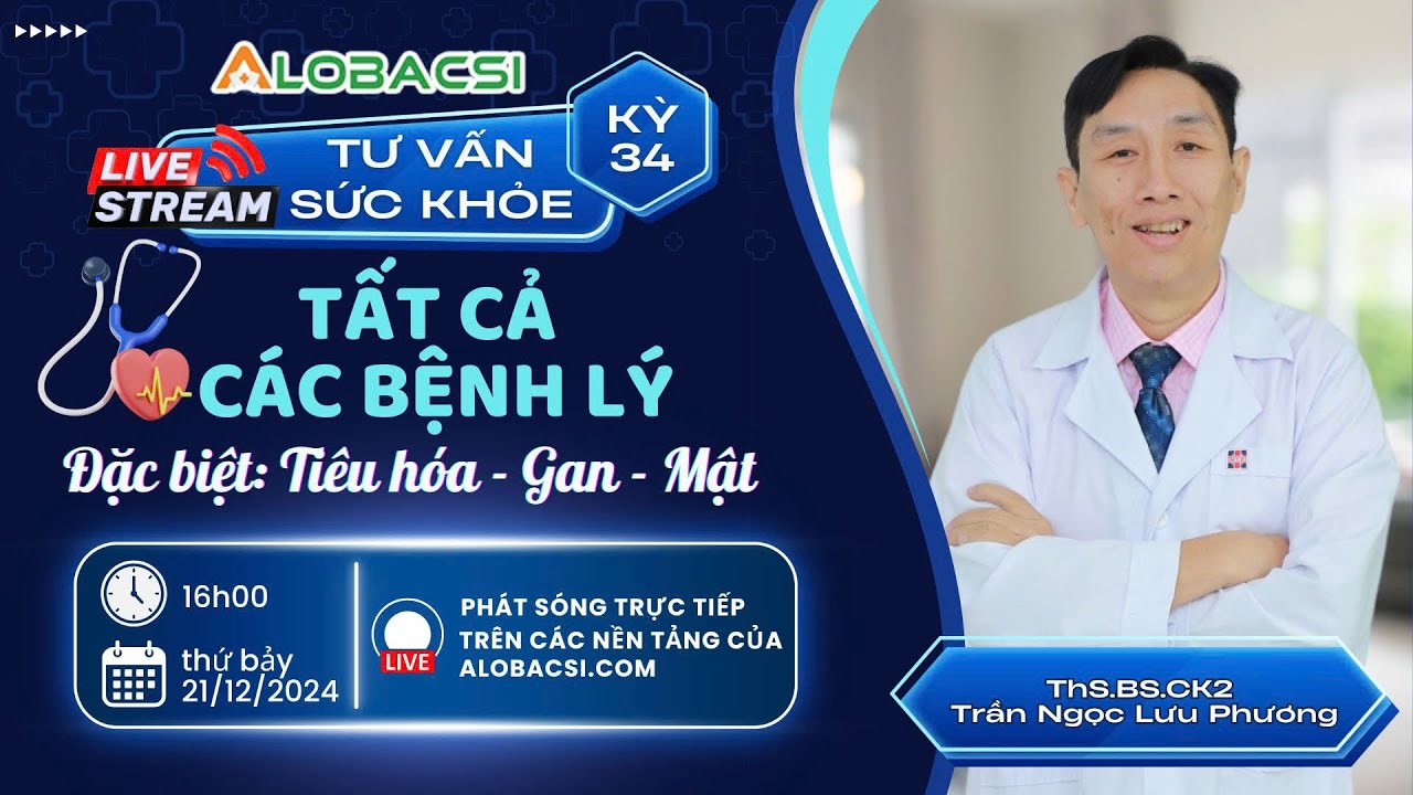 🔴LIVE 34 | Bệnh gan nhiễm mỡ | ThS.BS.CK2 Trần Ngọc Lưu Phương