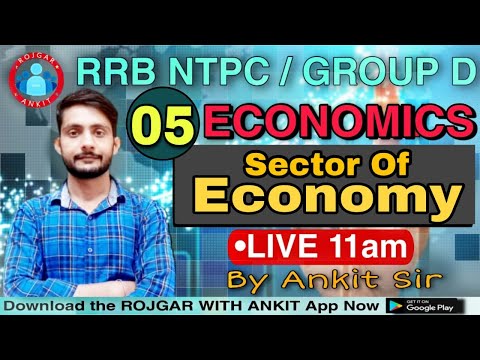 RRB NTPC || अर्थव्यवस्था के क्षेत्र (Class-5) By Ankit Sir || Live 11:00 AM || Rojgar With Ankit ||