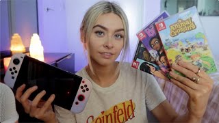 ASMR My Nintendo Switch Collection! Tapping & Hand Sounds/Movements🌷