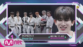 Top in 1st of November, 'MONSTA X’ with 'Shoot Out', Encore Stage! (in Full) M COUNTDOWN 181101 EP.5