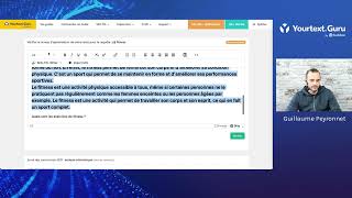 Ecrire un texte complet avec l'I.A.  SEO-TXL de yourtext.guru
