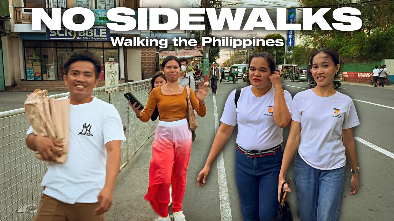 Walking the Philippines No Sidewalks [4K HDR]