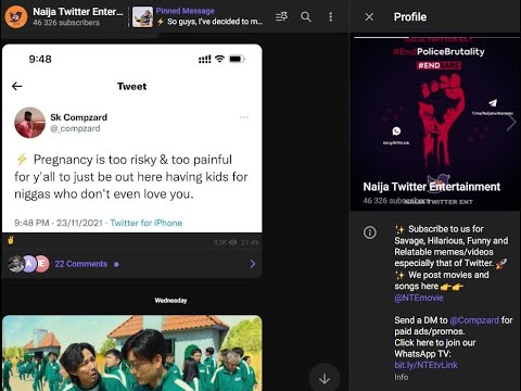 Free Telegram Group For Entertainments - Naija Twitter Entertainment