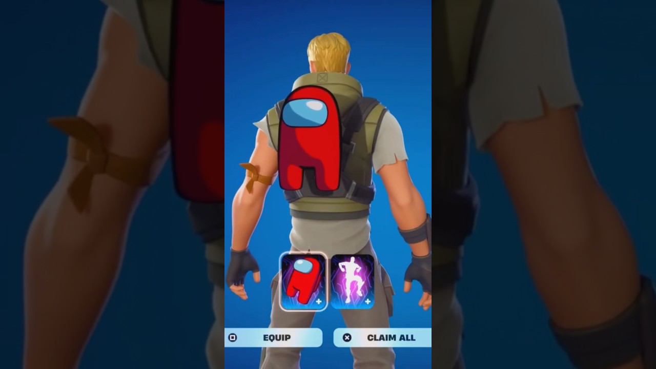 Как получить набор Among Us БЕСПЛАТНО! (Украшение на спину для товарища по команде Fortnite, эмоц...