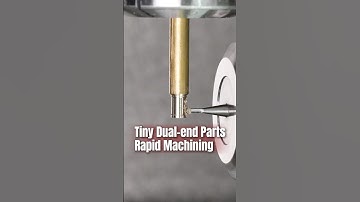 Machining a dual-end tiny connector shaft on an SL-25 CNC lathe. #cnclathe #cnc #cncmill