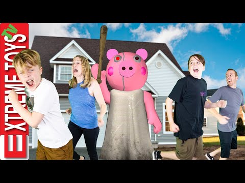 Piggy Attacks! Sneak Attack Squad Family Plays Roblox Piggy!