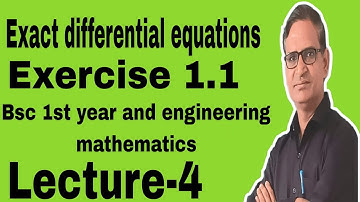 DSSSB TGT Maths exact differential equations exercise 1.1 bsc 1st year net gate IIT jam and eng