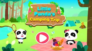 Little panda's camping trip | Going for a school camping trip | catching butterflies | E3 | Baby bus screenshot 3