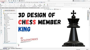 Design a Chess King in SolidWorks: From Sketch to 3D Print (Extrude Cut, Fillet, Mirror & More!)